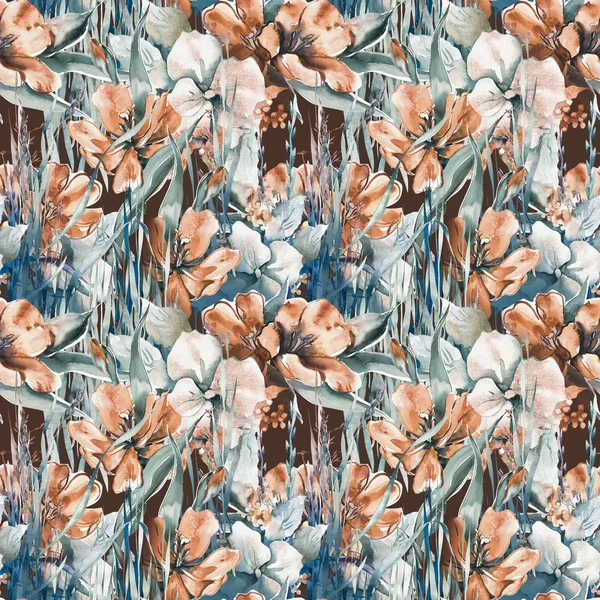 봄 꽃 원활한 패턴 — 스톡 사진
