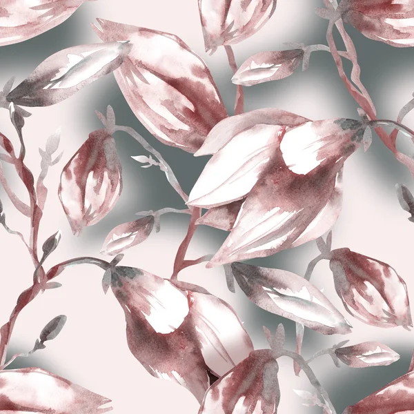 Magnolia patrón sin costuras —  Fotos de Stock