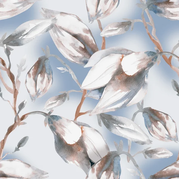 Magnolia bezszwowy wzór — Zdjęcie stockowe