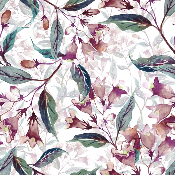 Weigelas 꽃 원활한 패턴 — 스톡 사진
