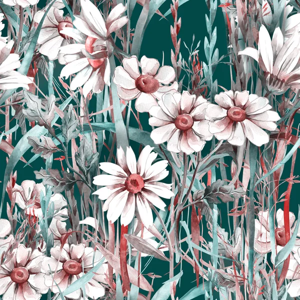 夏花のシームレス パターン — ストック写真