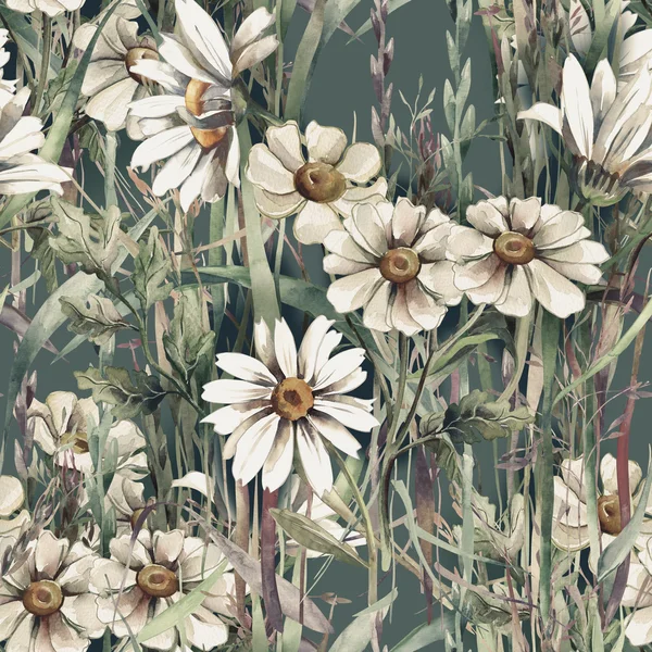 Літо Квіти Безшовний візерунок — стокове фото