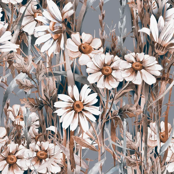 Summers Flowers Seamless Pattern — Stock Photo, Image