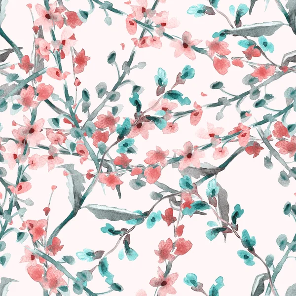 Field Flowers Seamless Pattern — Stock Photo, Image