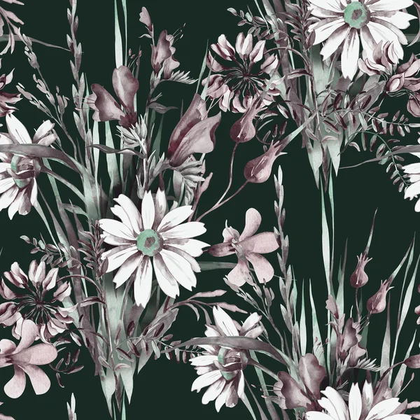 Feldblumen nahtloses Muster — Stockfoto