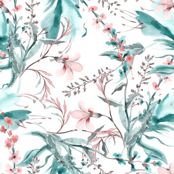 Field Flowers Seamless Pattern — Stock Photo, Image