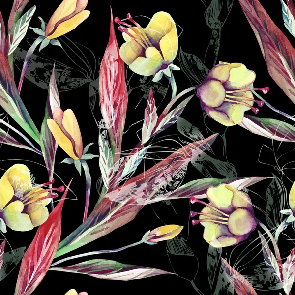 Bloemen naadloos patroon — Stockfoto