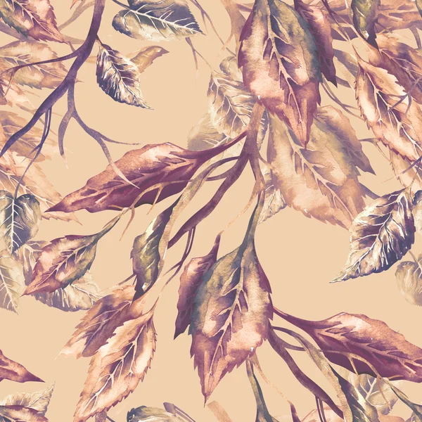 Őszi levelek zökkenőmentes minta — Stock Fotó