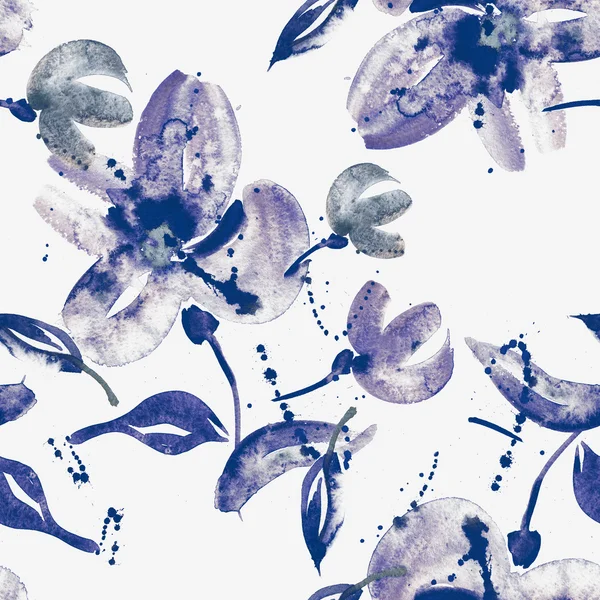 Watercolor Floral Seamless Pattern — Stock Photo, Image