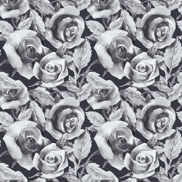 Watercolor Roses Seamless Pattern — Stock Photo, Image