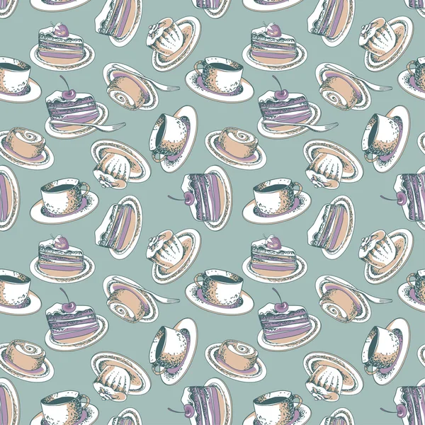 Seamless Pattern of Cakes — Stock Photo, Image