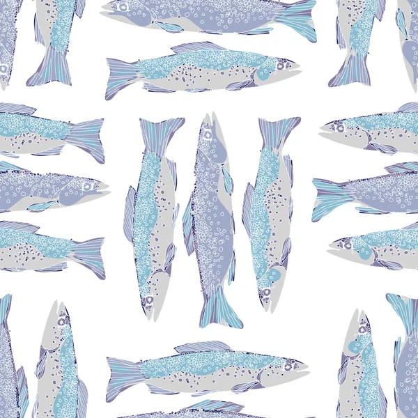 Bezešvý vzorek ryb — Stock fotografie