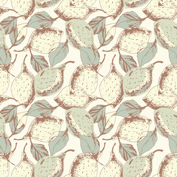 레몬 원활한 패턴 — 스톡 사진