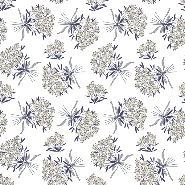 Nahtloses Muster mit Blumenstrauß — Stockfoto