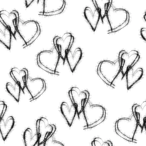 Seamless Pattern with Hearts Symbols — Stock Photo, Image