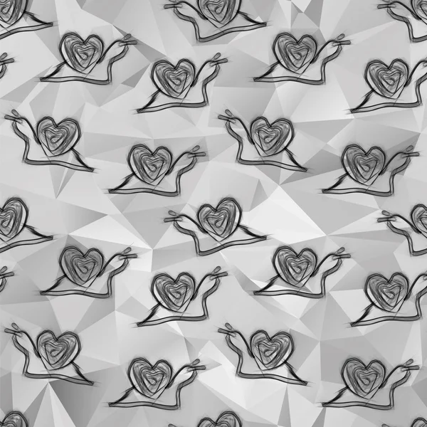 Seamless Pattern with Sketched Snails — Stock Photo, Image