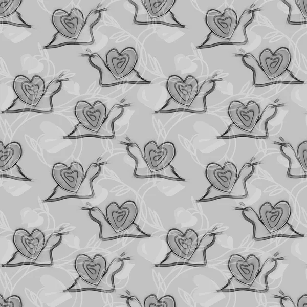 Seamless Pattern with Sketched Snails — Stock Photo, Image