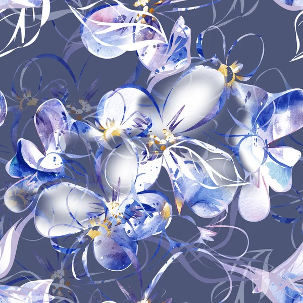 Seamless Pattern with Forget Me Not Flowers — Stock Photo, Image