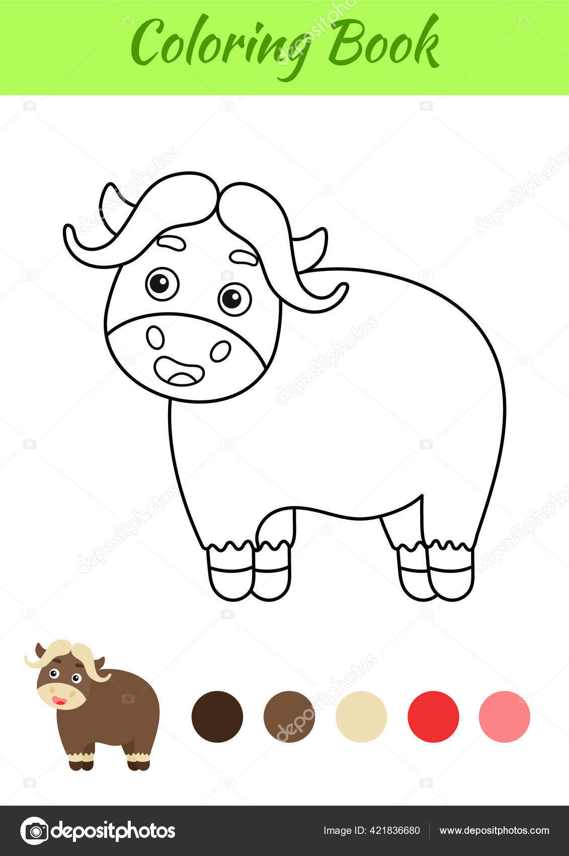 Coloring Page Happy Musk Coloring Book Kids Educational Activity Preschool Vector Image By C Valentyna92 Vector Stock 421836680