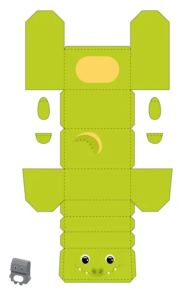 Party Favor Box Crocodile Design Pour Bonbons Bonbons Petits Cadeaux — Image vectorielle