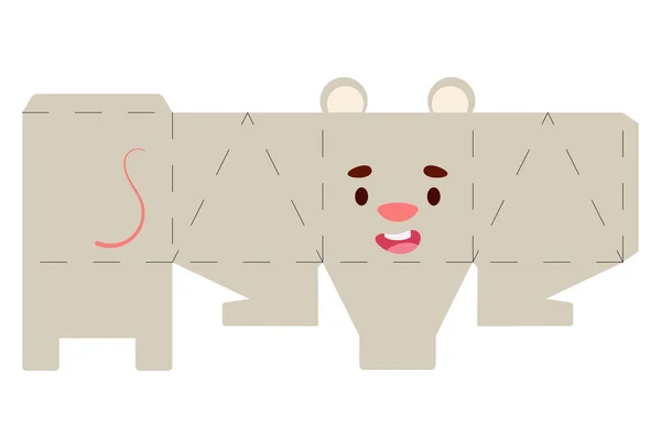 Partai Mendukung Desain Kotak Mouse Untuk Permen Permen Hadiah Kecil - Stok Vektor