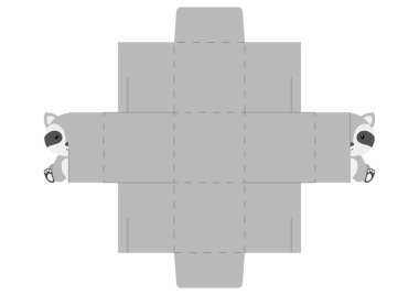 Şeker, şeker, küçük hediyeler ve fırın için basit bir paket iyilik kutusu tasarımı. Parti paketi öldü. Şablon kesildi. Doğum günleri, bebek partileri, cadılar bayramı, noel..