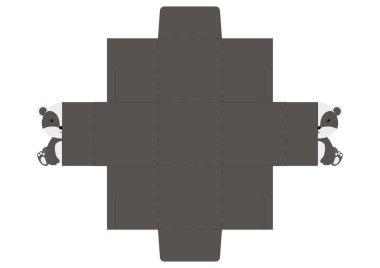 Tatlı, şeker, küçük hediyeler ve fırın için basit paket porsuk tasarımı. Parti paketi öldü. Şablon kesildi. Doğum günleri, bebek partileri, cadılar bayramı, noel..