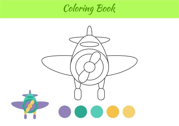 Livre Colorier Avion Pour Les Enfants Page Activités Éducatives Pour — Image vectorielle