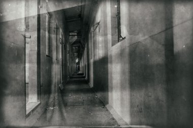 Hayalet karanlık kirli hall