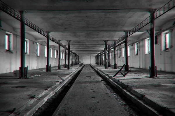 A escuridão fantasma corredor sujo — Fotografia de Stock