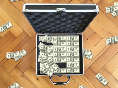 100 dolarlık banknotların arkaplanı