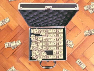 100 dolarlık banknotların arkaplanı