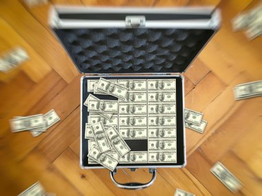 100 dolarlık banknotların arkaplanı