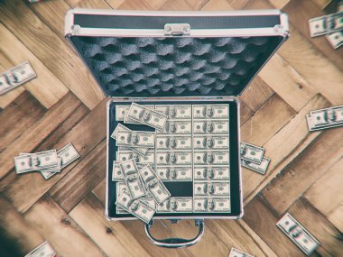 100 dolarlık banknotların arkaplanı