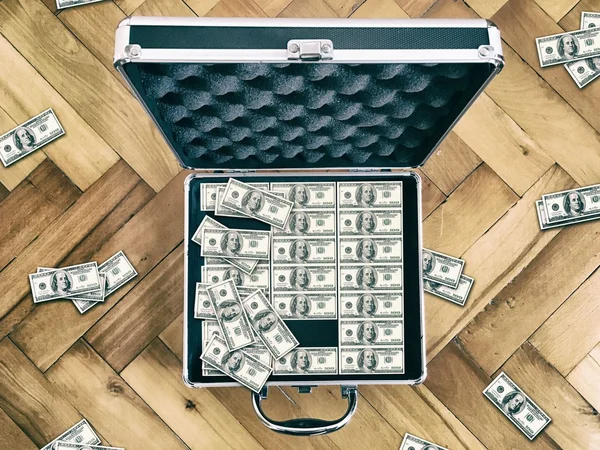 100 dolarlık banknotların arkaplanı