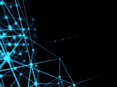 Fütüristik sanal teknolojik altyapı, sanal Optik lif kablolar, Fiber bağlantı, telecomunications kavramı, dijital olarak oluşturulan görüntü.