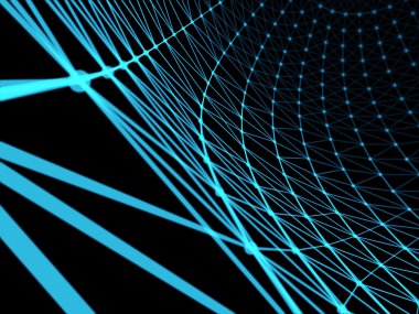 Fütüristik sanal teknolojik altyapı, sanal Optik lif kablolar, Fiber bağlantı, telecomunications kavramı, dijital olarak oluşturulan görüntü.