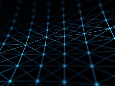 Fütüristik sanal teknolojik altyapı, sanal Optik lif kablolar, Fiber bağlantı, telecomunications kavramı, dijital olarak oluşturulan görüntü.