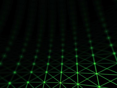 Fütüristik sanal teknolojik altyapı, sanal Optik lif kablolar, Fiber bağlantı, telecomunications kavramı, dijital olarak oluşturulan görüntü.