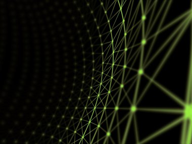 Fütüristik sanal teknolojik altyapı, sanal Optik lif kablolar, Fiber bağlantı, telecomunications kavramı, dijital olarak oluşturulan görüntü.