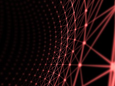 Fütüristik sanal teknolojik altyapı, sanal Optik lif kablolar, Fiber bağlantı, telecomunications kavramı, dijital olarak oluşturulan görüntü.