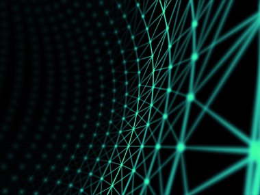 Fütüristik sanal teknolojik altyapı, sanal Optik lif kablolar, Fiber bağlantı, telecomunications kavramı, dijital olarak oluşturulan görüntü.