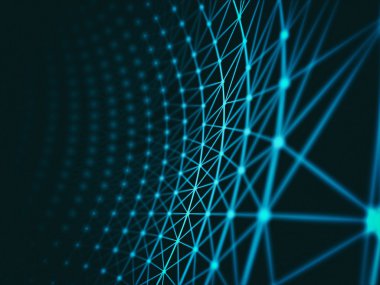 Fütüristik sanal teknolojik altyapı, sanal Optik lif kablolar, Fiber bağlantı, telecomunications kavramı, dijital olarak oluşturulan görüntü.