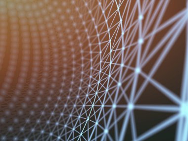 Fütüristik sanal teknolojik altyapı, sanal Optik lif kablolar, Fiber bağlantı, telecomunications kavramı, dijital olarak oluşturulan görüntü.