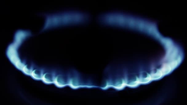 Llama de la estufa de gas — Vídeo de stock