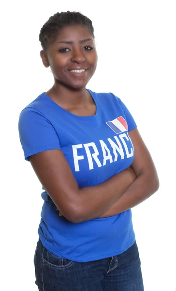 Feliz fan de los deportes femeninos de Francia — Foto de Stock