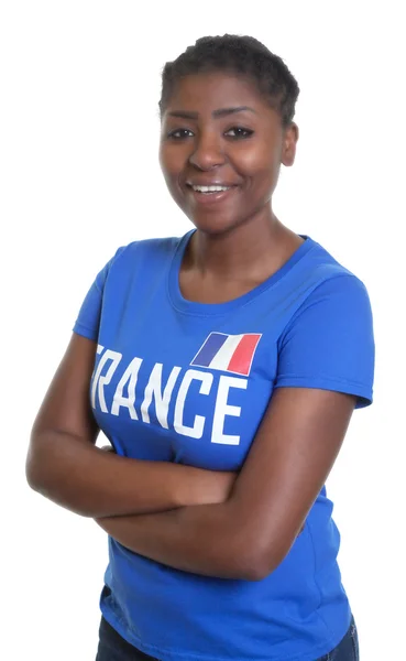 Hermosa fan de los deportes femeninos de Francia —  Fotos de Stock