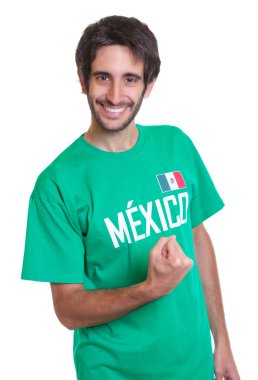 Mutlu Meksikalı spor fan sakallı