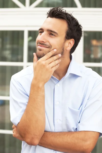 Pensando latin business man — Foto Stock