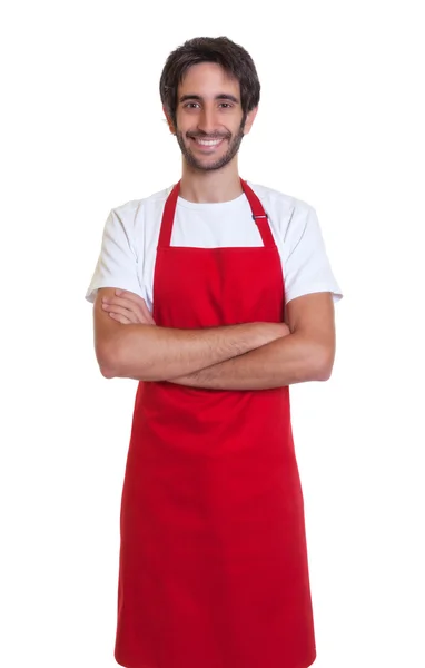 Cantinero sonriente con brazos cruzados — Foto de Stock